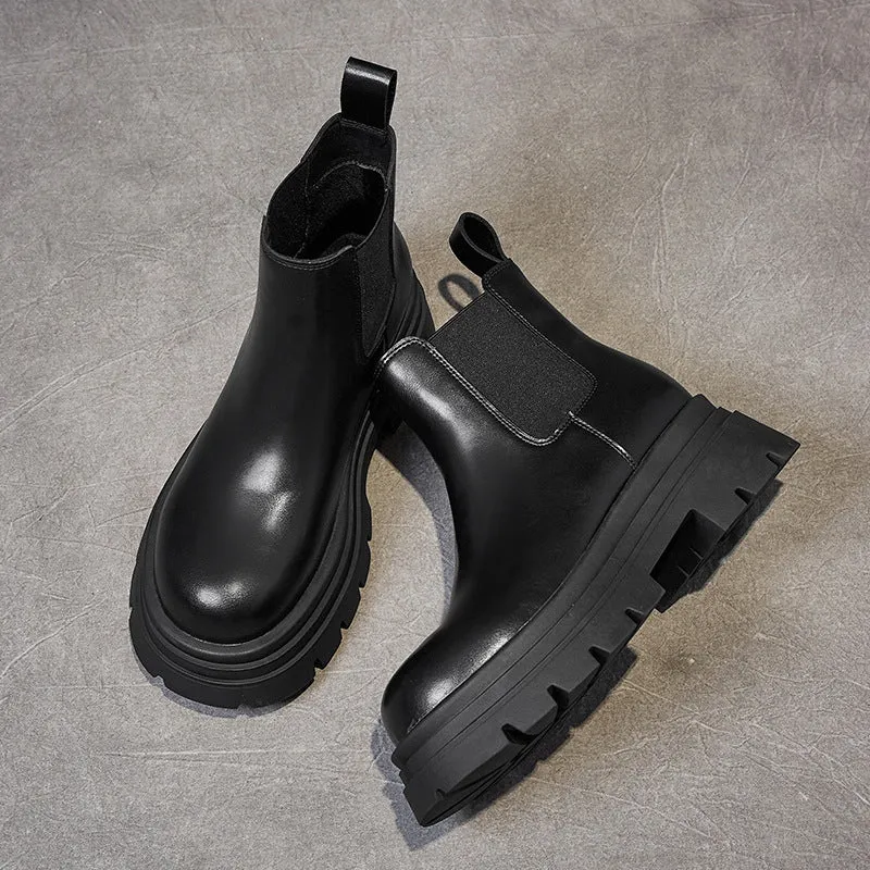 Women's Platform Short Chelsea Boots