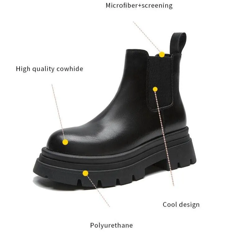 Women's Platform Short Chelsea Boots