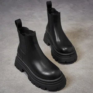 Women's Platform Short Chelsea Boots