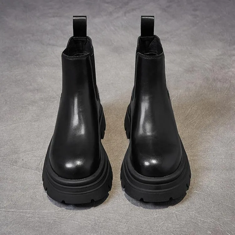 Women's Platform Short Chelsea Boots